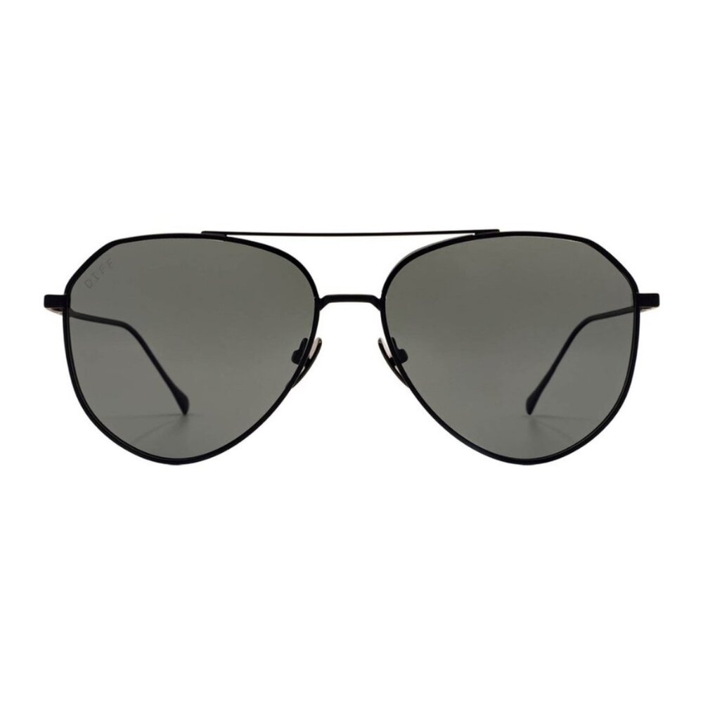 DIFF Dash Black Aviator Sunglasses